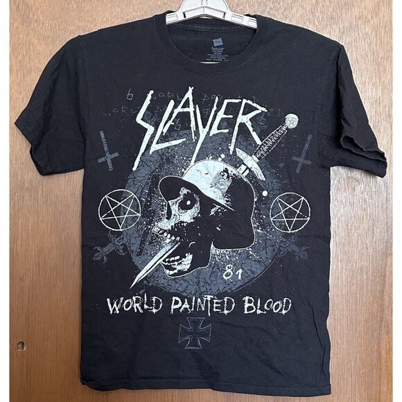 Slayer - World‎ Painted Blood - 2012 Metal Band T Shirt - Size Small - Hanes - Picture 1 of 3